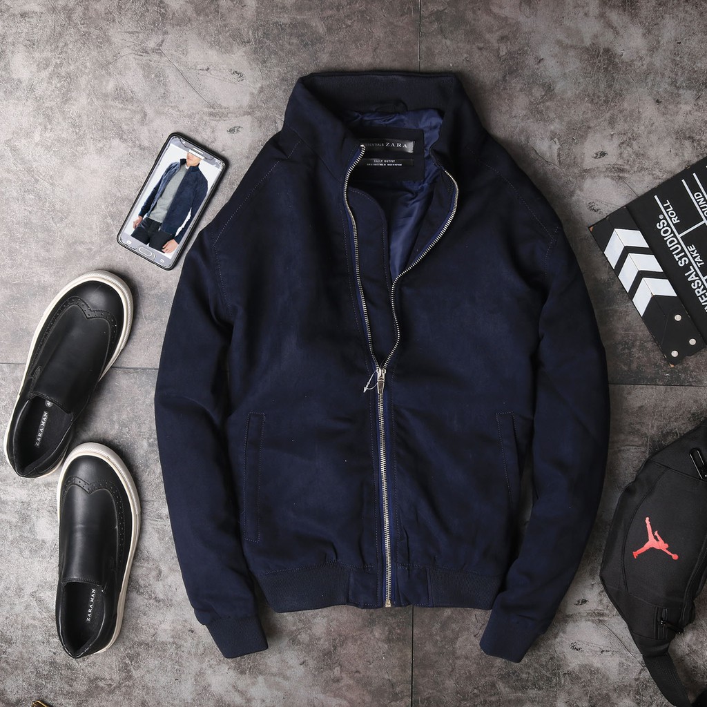 Áo khoác nam vải da lộn Suede cao cấp hàng VNKX | BigBuy360 - bigbuy360.vn