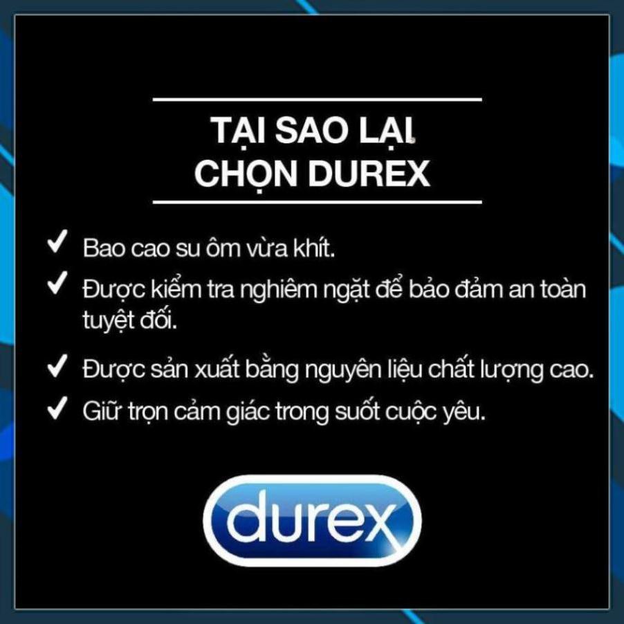 [FREE SHIP - CHÍNH HÃNG] Bao cao su Durex Real Feel 3 bao