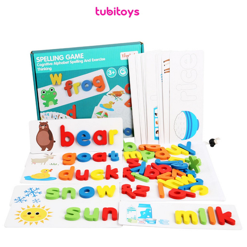 Đồ chơi học đánh vần tiếng Anh Spelling game cho bé TUBITOYS giúp trẻ học tiếng Anh cực dễ