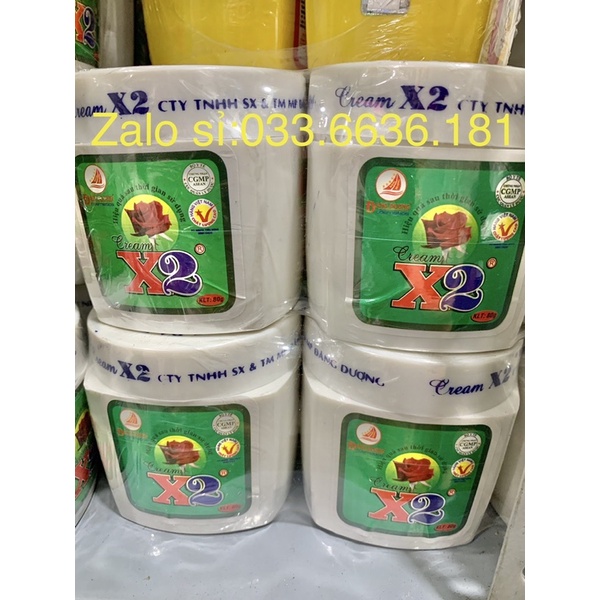 sỉ 2 hủ kem x2 trắng da toàn thân body hủ 80g