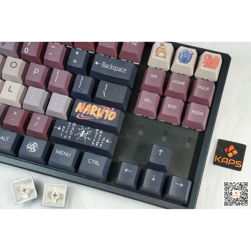 Keycap NARUTO - OEM - Thick PBT - Dyesub - 108 nút cho bàn phím cơ (Filco, Leopold, IKBC, Edra, keychron)