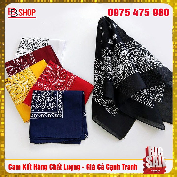 Khăn Turban Bandana UNISEX Vuông Đội Đầu, Quàng Cổ, Làm Áo Yếm - Khăn Họa Tiết Cá Tính