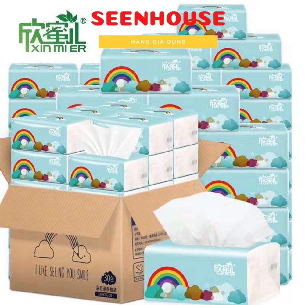 [Mua Tối Đa 6 Thùng] THÙNG 30 GÓI GIẤY ĂN CẦU VỒNG XIN MIER