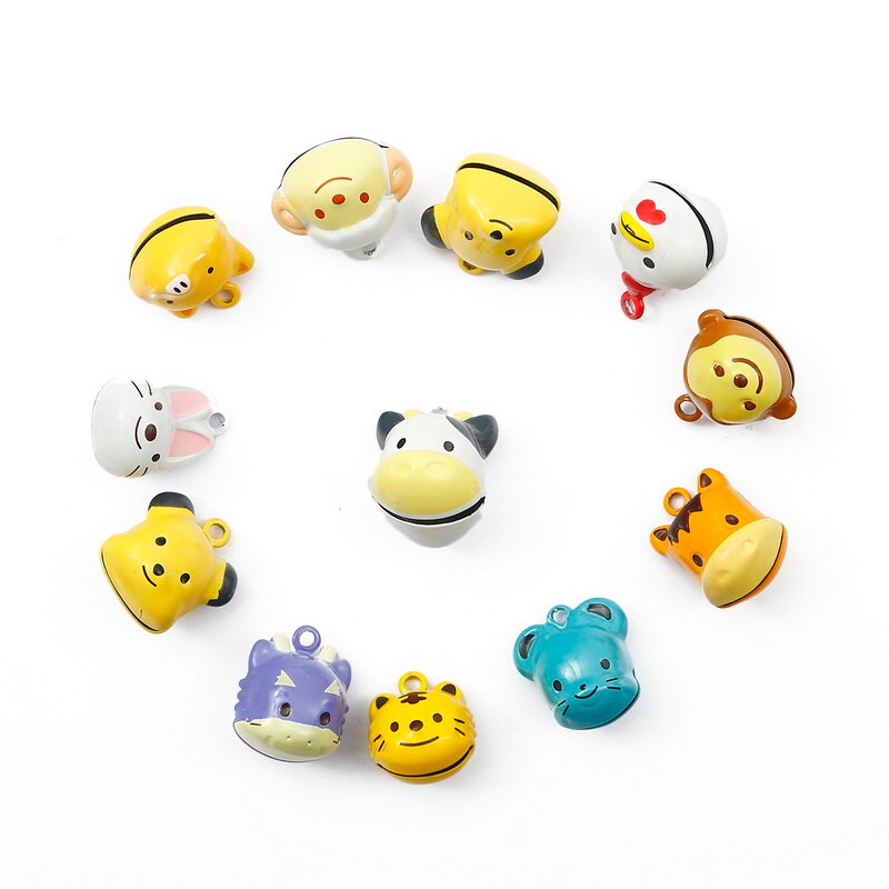 Chuông leng keng hình 12 con giáp dùng trang trí tiệc Giáng sinh/ làm đồ thủ công