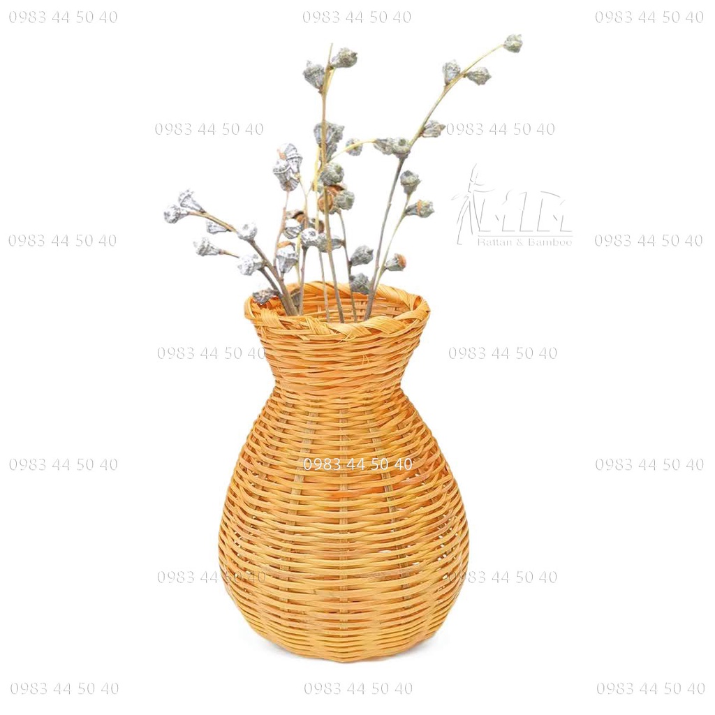 Giỏ tre, bình hoa  nhí  - Phụ kiện decor, chụp hình, trang trí tiểu cảnh