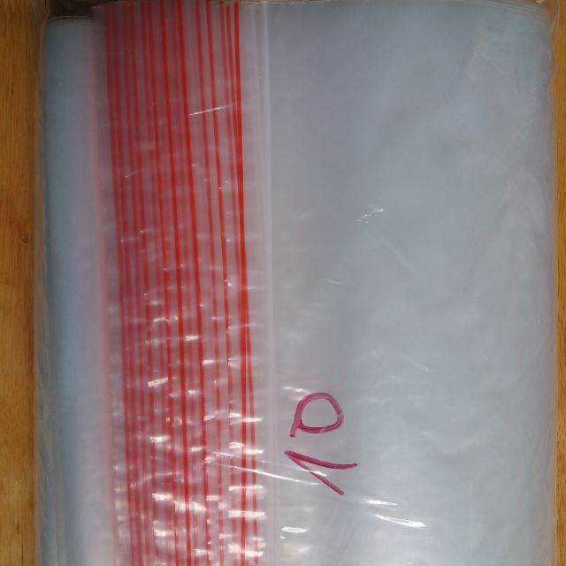 500g túi zip viền đỏ miết mép loại đẹp, Số 10: kt 24x34 cm