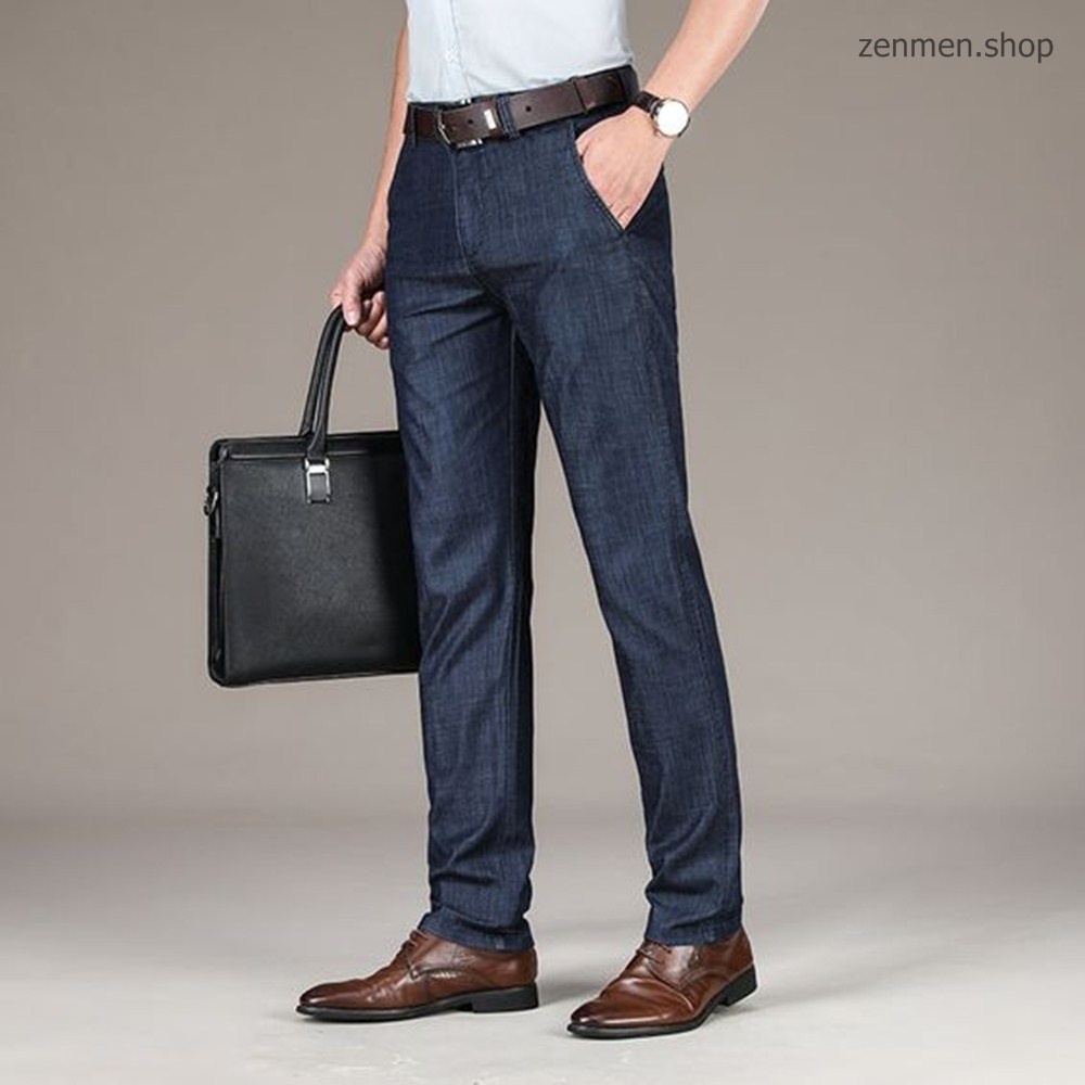 Quần Jean Nam Marzo Xuất Hàn Dư Xịn Dáng Slim Túi Chéo