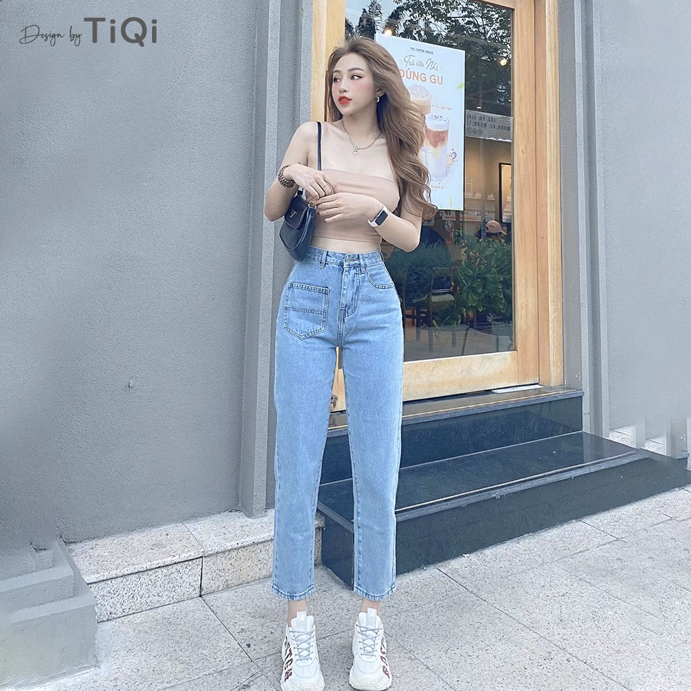 Quần Baggy Jean Nữ Lưng Cao Tôn Dáng  TiQi Jeans B1-192