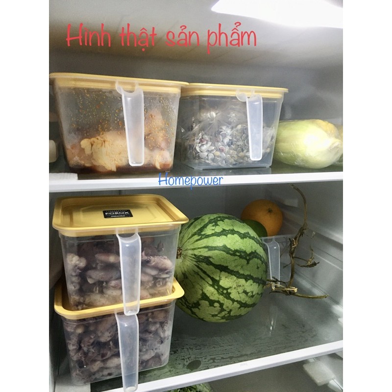✅HÌNH THẬT ( 1,4Lit) Combo 10 Hộp Bảo Quản Thực Phẩm Trong Tủ Lạnh Có Nắp Đậy, Tay Cầm Tiện Lợi 150*150*105mm | BigBuy360 - bigbuy360.vn