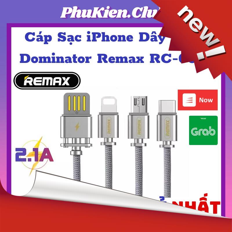 Cáp Sạc iPhone Dây Vải - Dominator Remax RC-064i