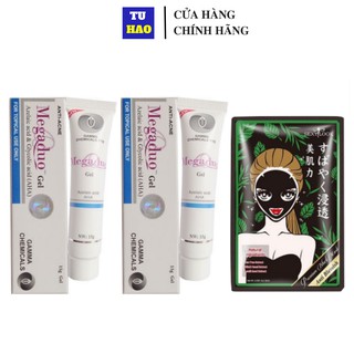 Combo 2 gel giảm mụn ẩn Gamma Megaduo Gel 15g/typ và 1 mặt nạ Sexylook Tràm Trà 28ml