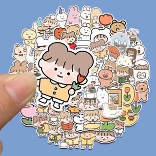 Set 100 miếng dán sticker hình mặt cười dễ thương phong cách hàn quốc