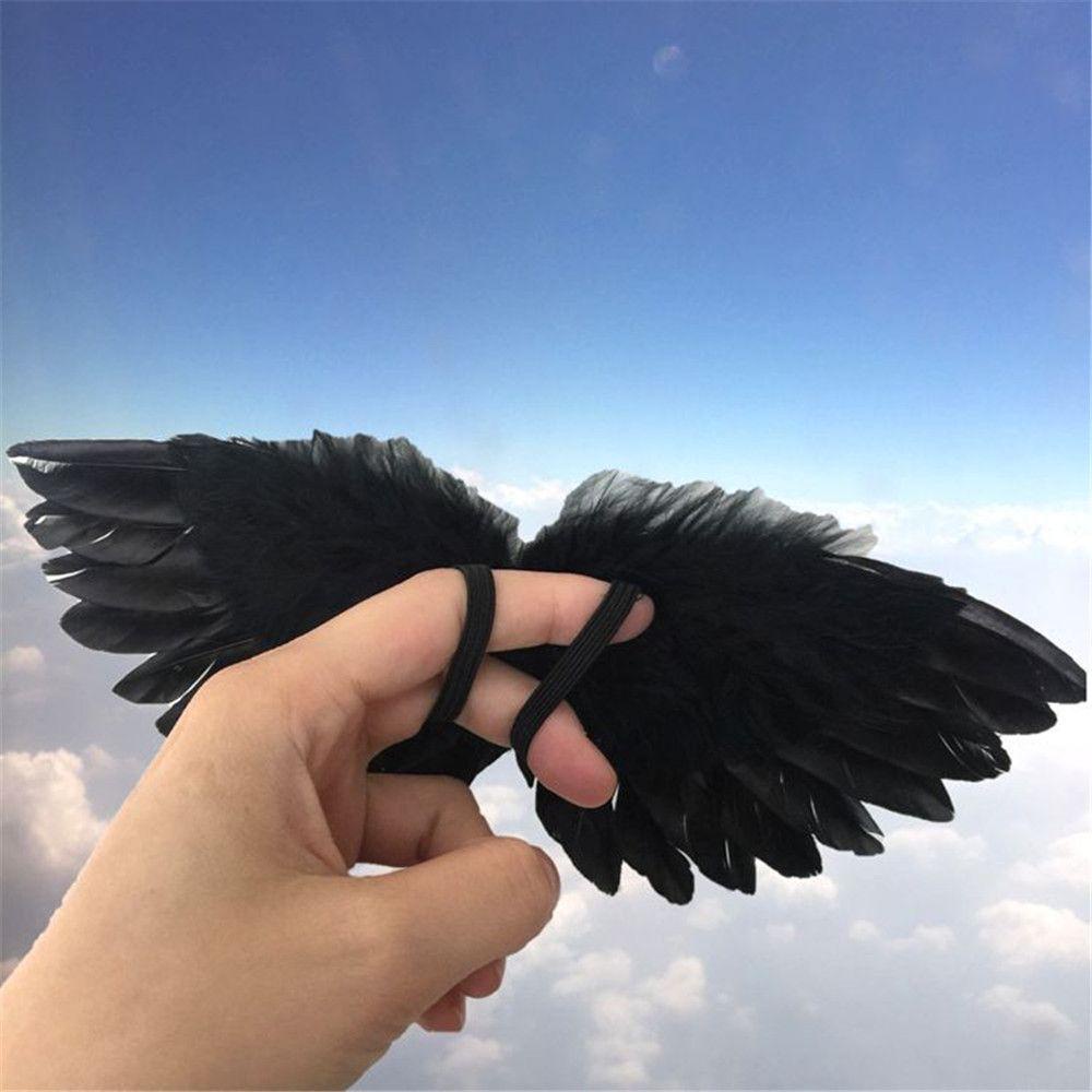 SUSANS Easter Angel Wing Doll Decoration Doll Clothes Wing Mini Feather Birthday Gift Hanging Ornements White Black Wing  Props Valentines Day/Multicolor