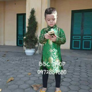 Combo Áo dài cách tân và áo thun bé trai