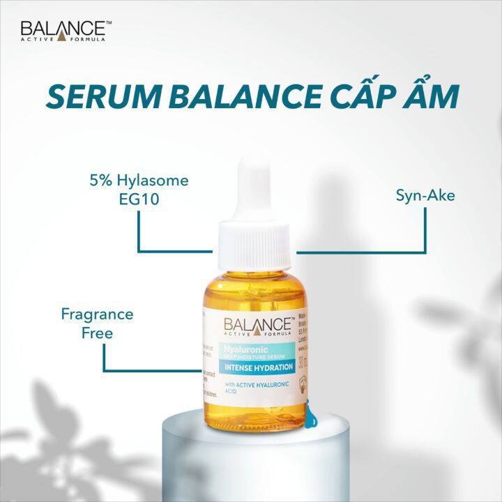 Serum Cấp Nước Dưỡng Ẩm Balance Active Formula Hyaluronic Deep Moisture Serum 30ml