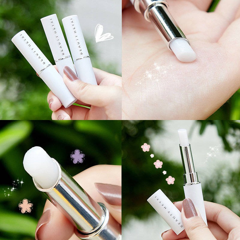 Balm ống trắng, dưỡng ẩm, tẩy da chết, hydrat hóa liên tục, làm cho môi mềm đầy màu đỏ, đồng hành Vaseline,