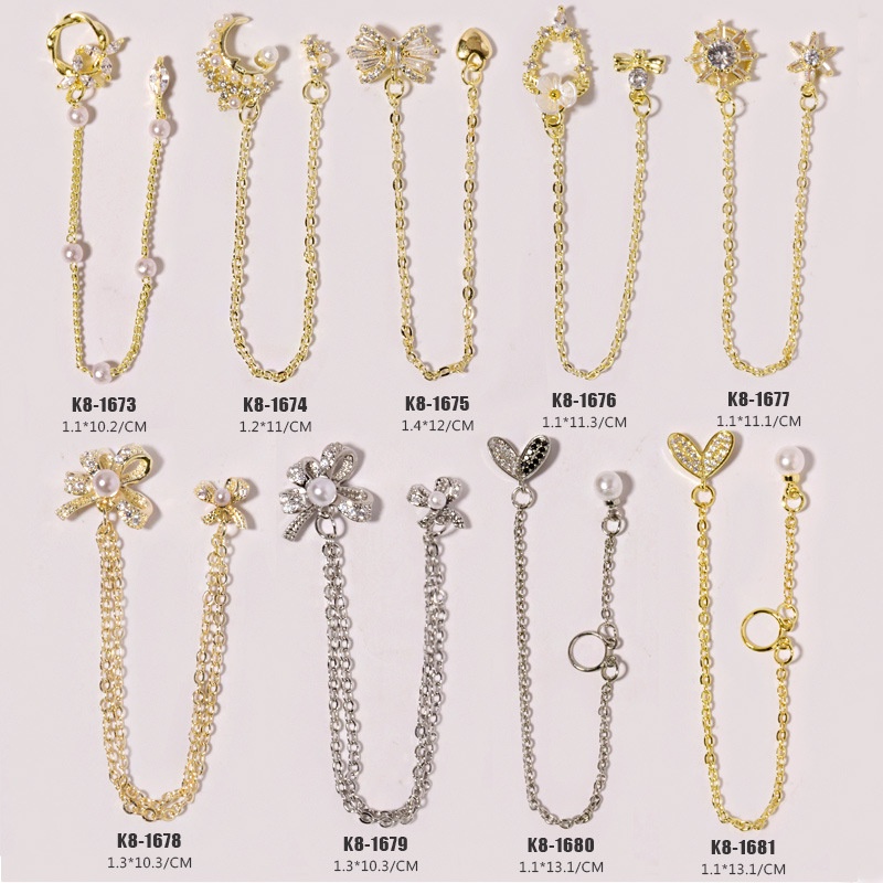 Charm cao cấp đính móng dây xích- charm cao cấp trang trí móng
