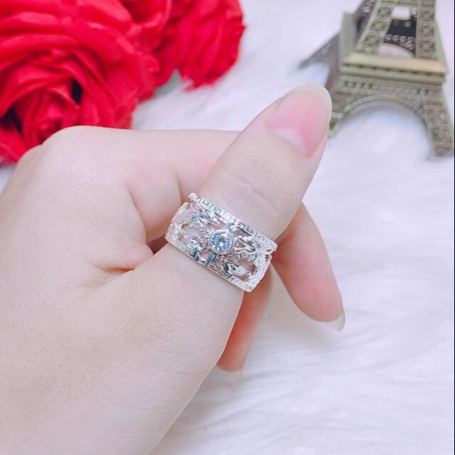 Nhẫn long phụng bạc cho nam