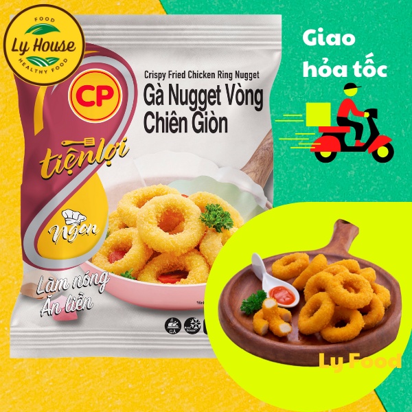Gà nugget vòng CP 300g, tiện lợi, làm từ Gà Tươi, ngon như gà KFC, giòn rụm, dinh dưỡng, Gà rán ăn vặt thơm ngon LyHouse