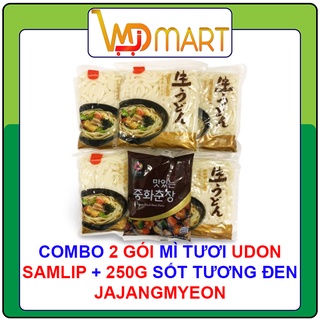 Combo 5 gói mì tươi udon samlip 200g/gói + 250g sốt tương đen jajangmyeon