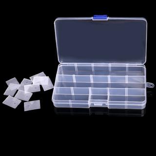 15 Compartment Storage Box Practical Adjustable Plastic Case for Bead Rings Jewelry Display Organizer