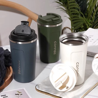 Cốc giữ nhiệt Coffee thể tích 380ML/500ML,khắc tên theo yêu cầu, không đổ mồ hôi,chống tràn(5 màu) BN01