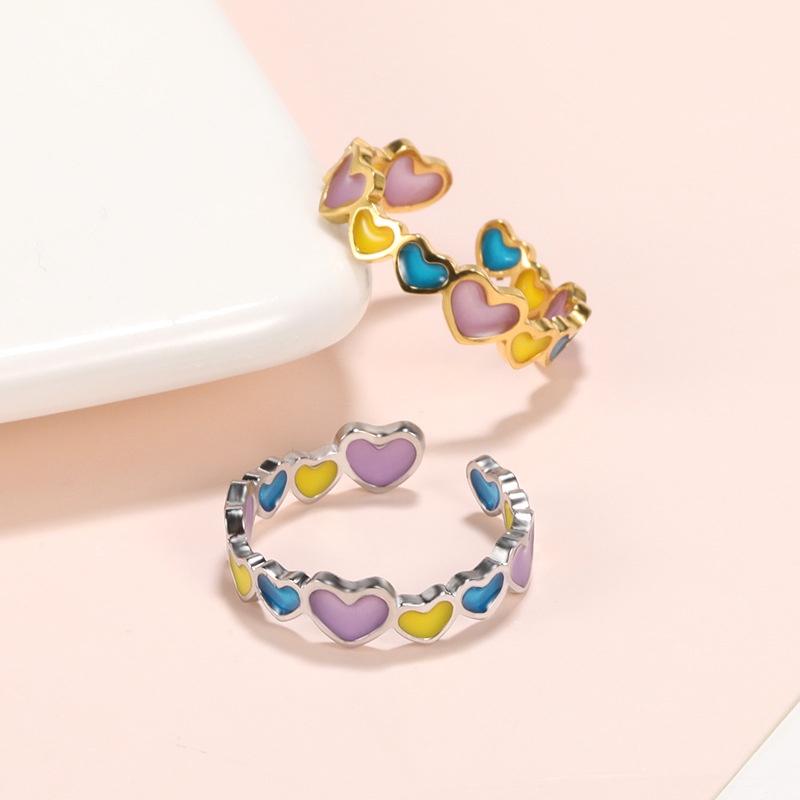 Nhẫn thời trang RINHOO hình trái tim/ bướm phát sáng trong đêm cho nữ