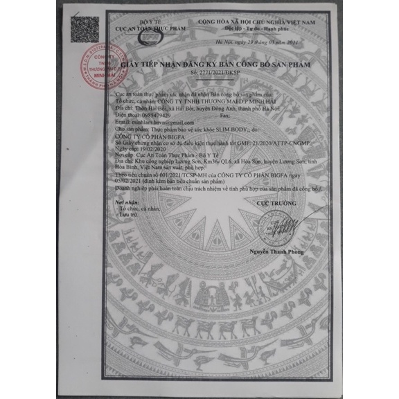 Viên giảm cân SLIM BODY hộp 30 viên