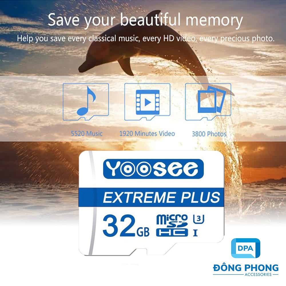 Thẻ Nhớ Microsdxc 32GB Yoosee Extreme Plus UHS-I U3 4K R90MB/S W40MB/S Chính Hãng