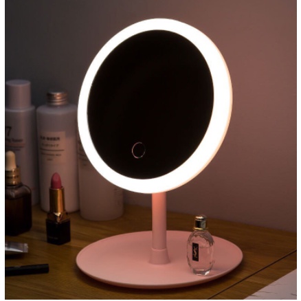 [Cam kết chất lượng] Gương để bàn đèn Led 3 chế độ sáng - gương trang điểm kèm xạc hình chữ nhật bảo hành 1 tháng