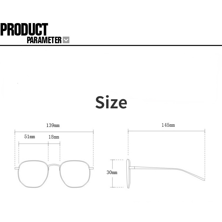 Kính râm nữ thời trang Kính râm hình vuông nhỏ màu đen Kính lái xe chống ngáy UV400