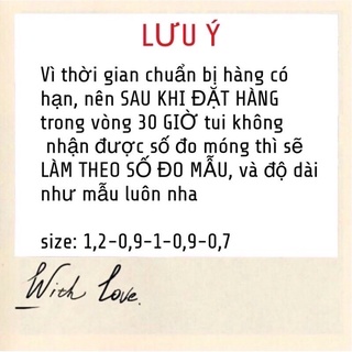 móng giả sơn gel ( ib shop hướng dẫn đo size )