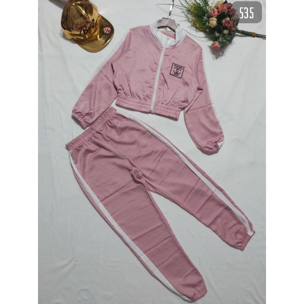 Bộ Thể Theo Thao Nữ Dáng Croptop - Bộ Thể Theo Thao Nữ Thêu Logo Nhiều Thương Hiệu