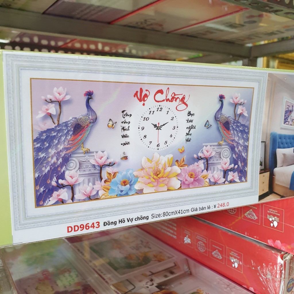 Tranh Đính Đá VỢ CHỒNG (ĐÁ ABC CAO CẤP). Kích Thước: 80cm x 41cm | BigBuy360 - bigbuy360.vn