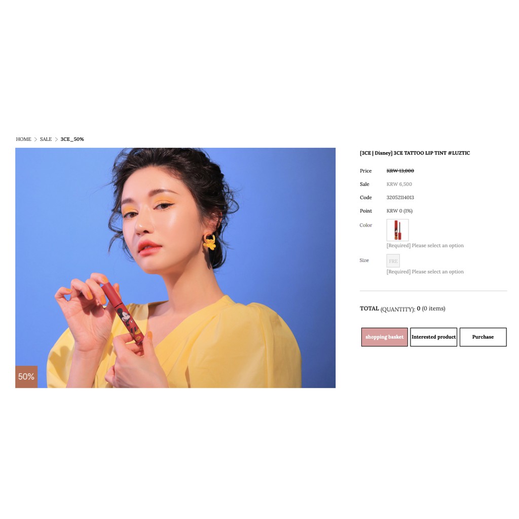 MBC-bill Son xăm/tint lì CE TATTOO LIP TINT phiên bản Mickey | BigBuy360 - bigbuy360.vn