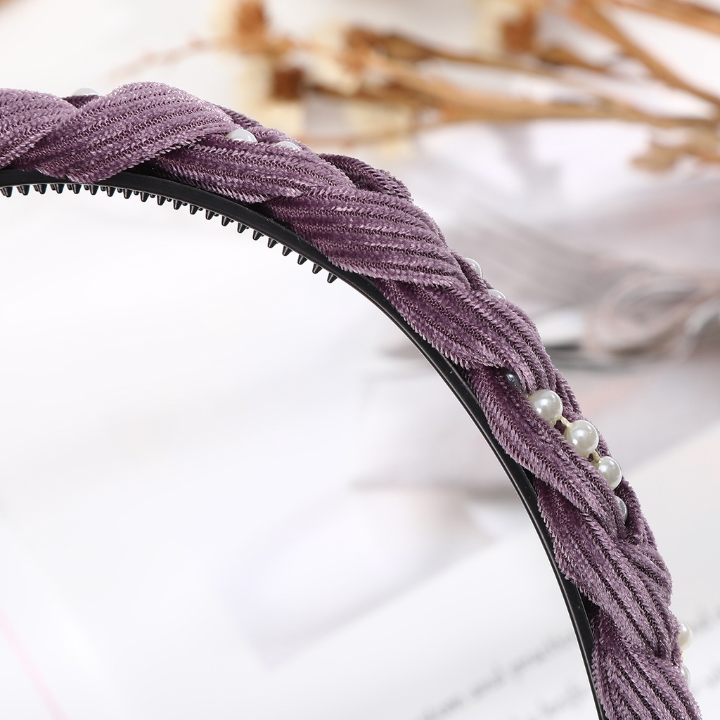 Haimeikang Phụ kiện tóc thời trang cho nữ Mũ cài tóc bện ngọc trai