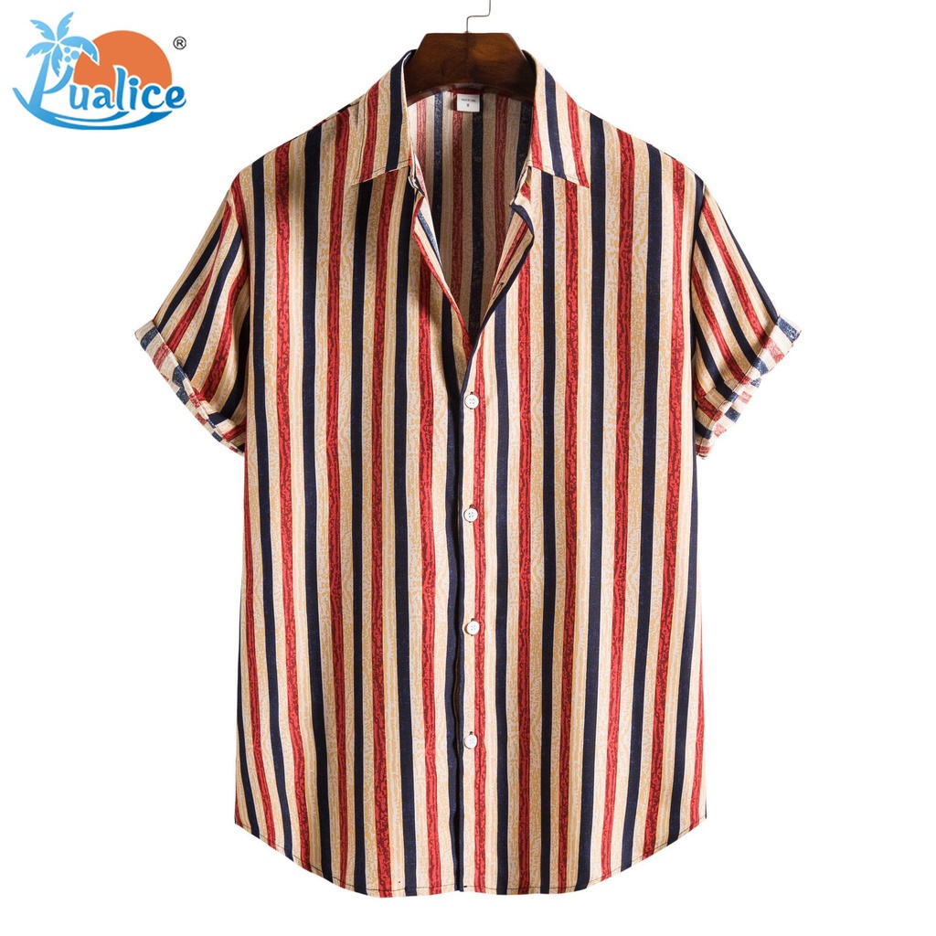 Áo sơ mi tay ngắn kẻ sọc sành điệu cho nam