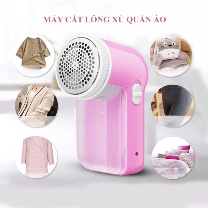 Máy Cắt Lông Xù Quần Áo - Máy cắt xơ vải loại bỏ xù lông hiệu quả, pin sạc