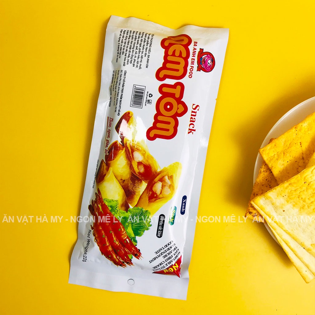 Snack nem tôm đồ ăn vặt Hà My ngon mê ly