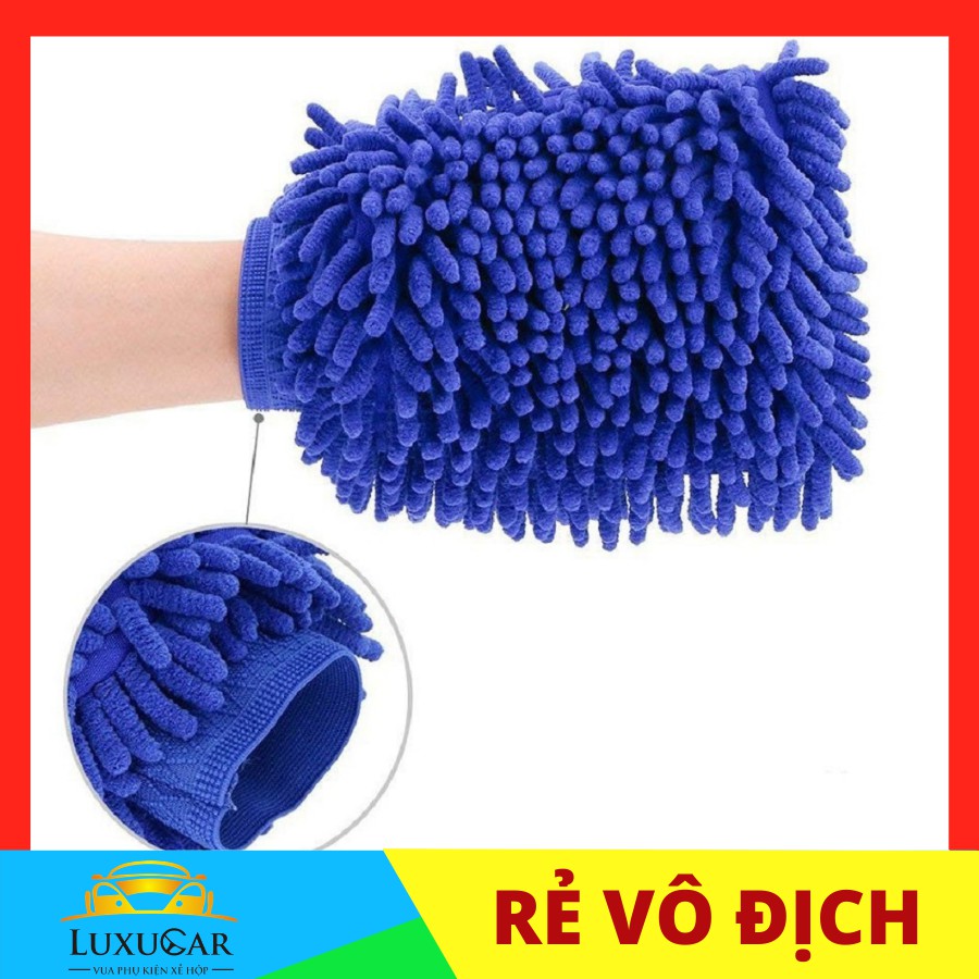 Găng tay, bao tay san hô chuyên dụng Microfiber siêu mịn tiện dụng chùi rửa xe hơi,oto,xe máy