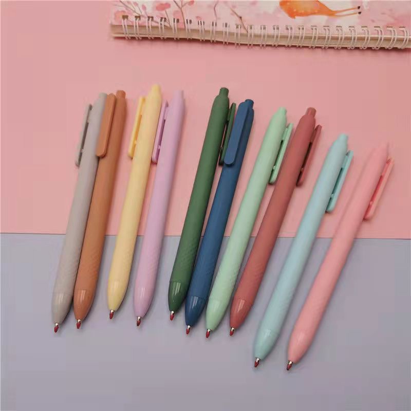 2Pens+10 Refills Bút Bi Mực Đen Ngòi 0.5Mm Thay Thế Cho Văn Phòng / Trường Học