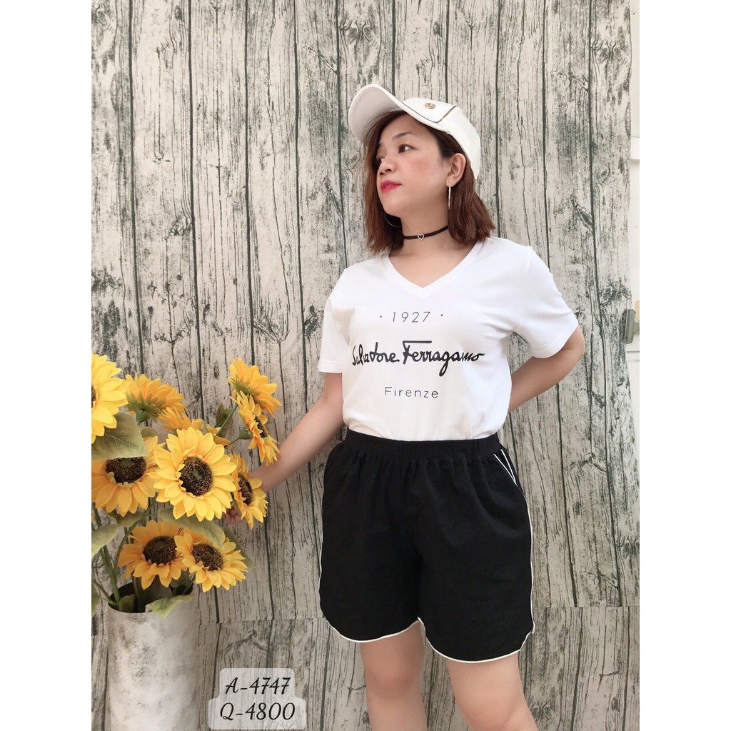 Quần short BIG SIZE viền trắng 4800