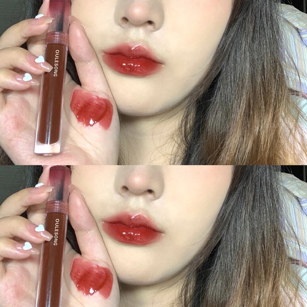 Son môi Oulesong không dính cốc lâu trôi hiệu ứng gương độc đáo dành cho học sinh