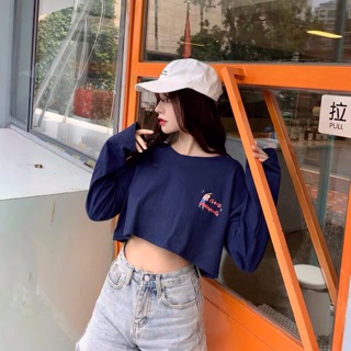 Áo crop tay dài