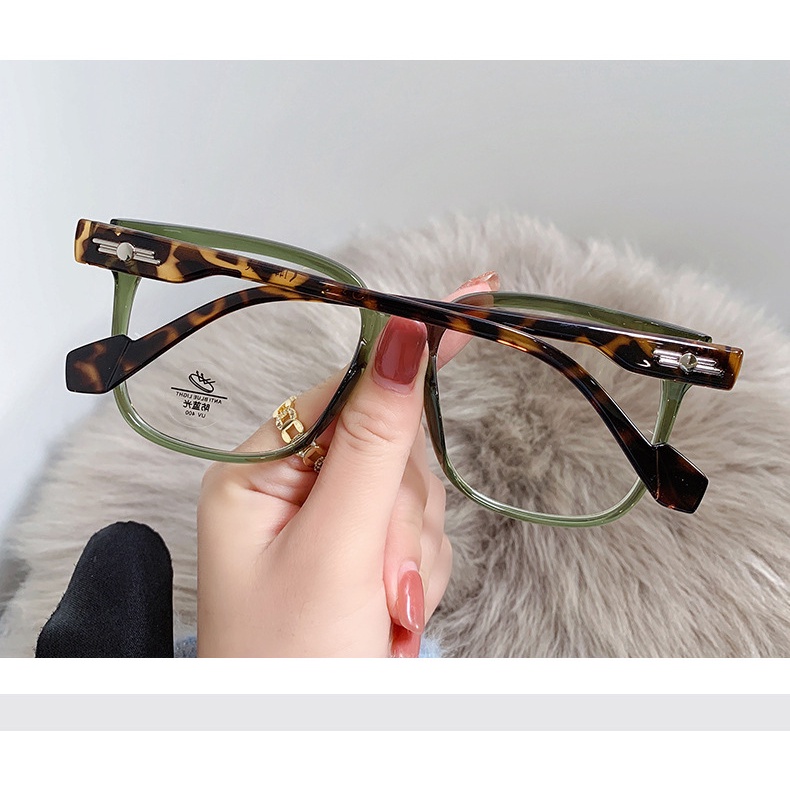 Phiên bản Hàn Quốc của phụ nữ thời trang kính chống ánh sáng xanh retro khung lớn máy tính máy tính kính điện thoại di động kính chống bức xạ