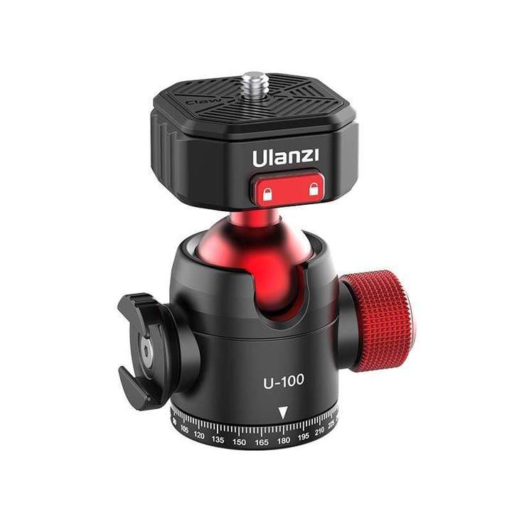 ULANZI U-100 - Ballhead Xoay 360° Dành Cho Máy Ảnh & Điện Thoại, Tích Hợp Cold Shoe Mount Gắn Phụ Kiện