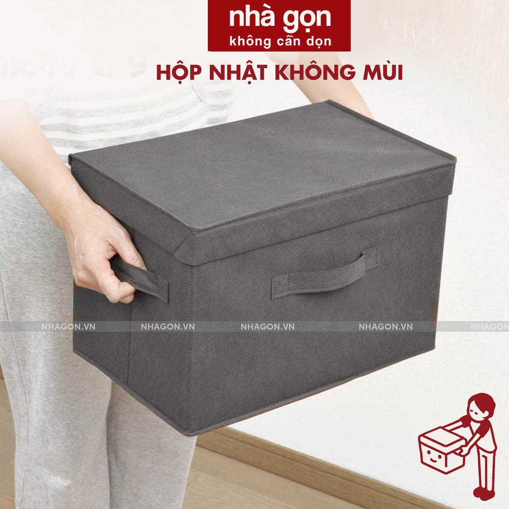 Hộp đựng đồ đa năng có nắp yamazen NHÀ GỌN, Hộp vải đựng chăn màn, quần áo xuất Nhật Bản không mùi hôi