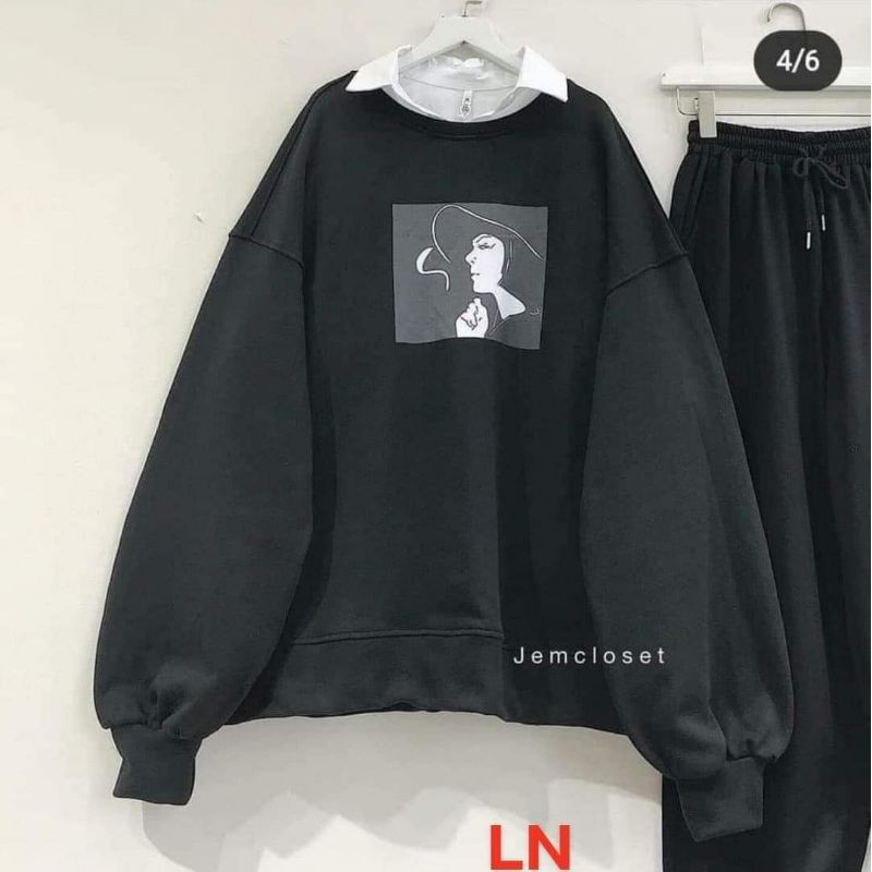 Sét áo nỉ cô gái in 5d quần bom siêu xinh về hàng | BigBuy360 - bigbuy360.vn