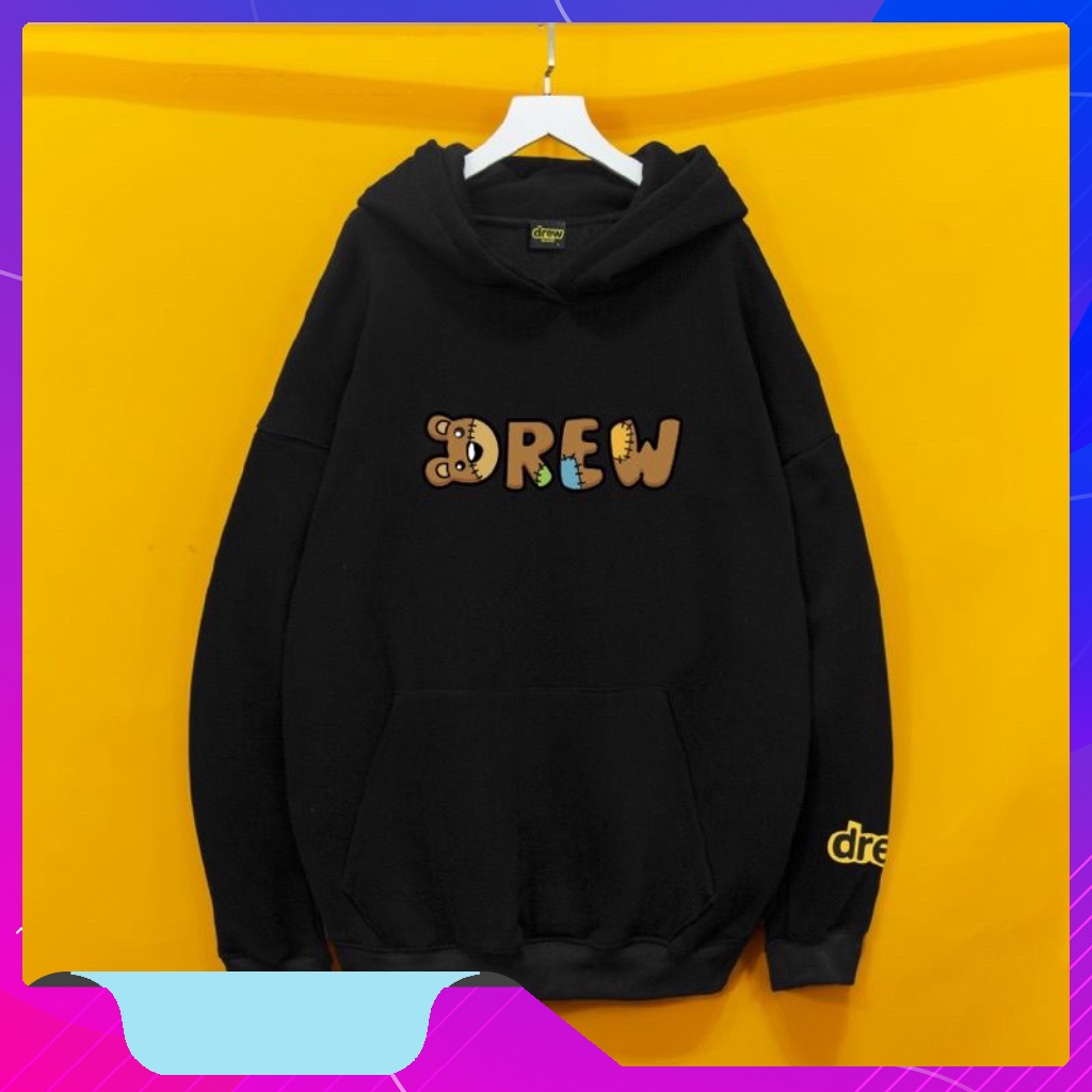 Áo Nỉ HOODIE Drew house Chữ gấu, áo nỉ bông hoodie unisex nam nữ