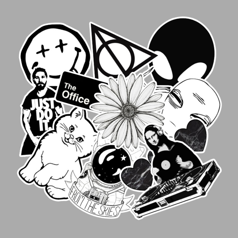 Set 50 Miếng Dán Trang Trí Tủ Lạnh / Laptop Chống Thấm Nước